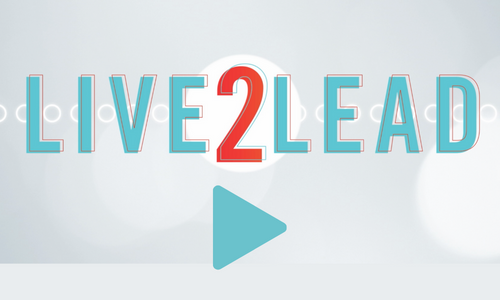 Graphic image with Live 2 Lead logo