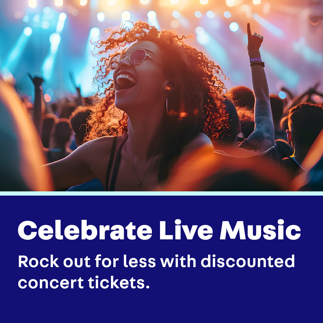 Celebrate Live Music. Rock out for less with discounted concert tickets.